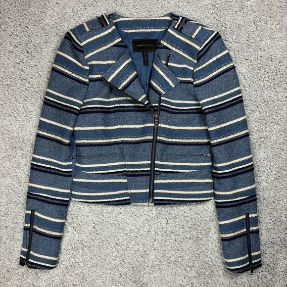 BCBG Maxazria Jacket Womens XXS Novak Moto Jacket Night Out Party Classic Date - Picture 1 of 6